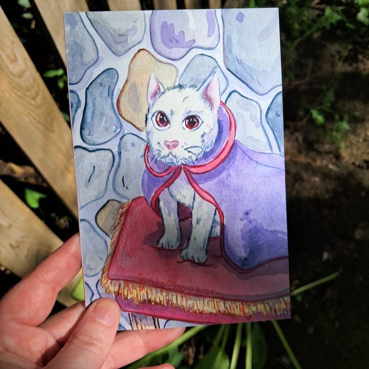 Small Vampire Cat Print for wholesale by Haunted Amusement Park