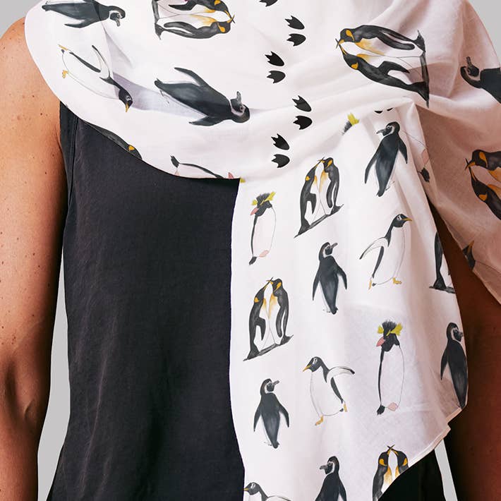 Art on Scarves - Venta al por mayor Bufanda - Mujer - 🐧 Bufandas recicladas con forma de pingüinos | Moda ecológica 🐧