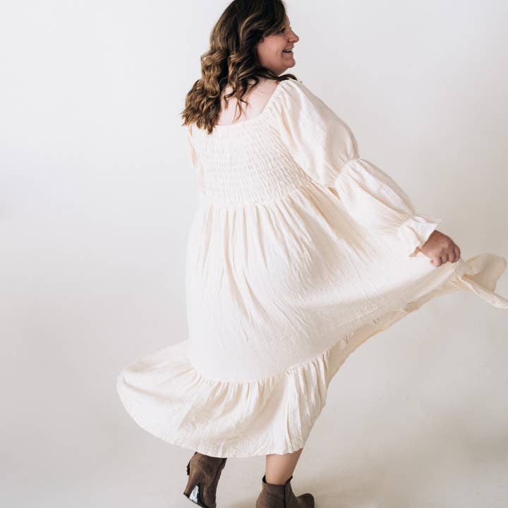 HAHA MAMA Clothing - Wholesale Dress - Women's - Muslin Puffed Sleeve Mommy & Me Dress - Women