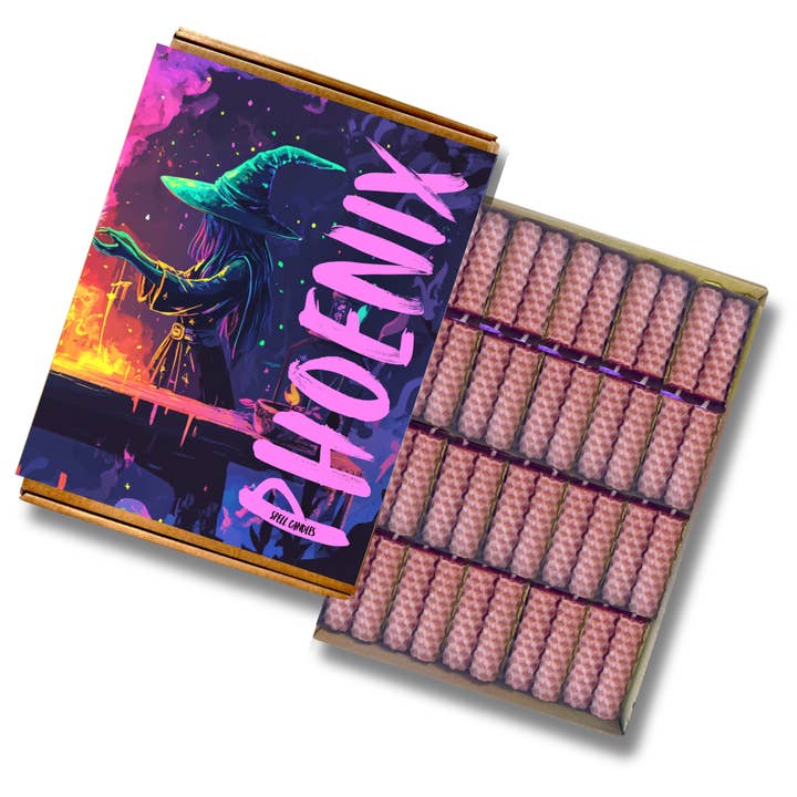 Phoenix Candle Company - Wholesale Tapered Candle/Candlestick - 40 Beeswax Spell Candles with Ritual Guide & QR Code12