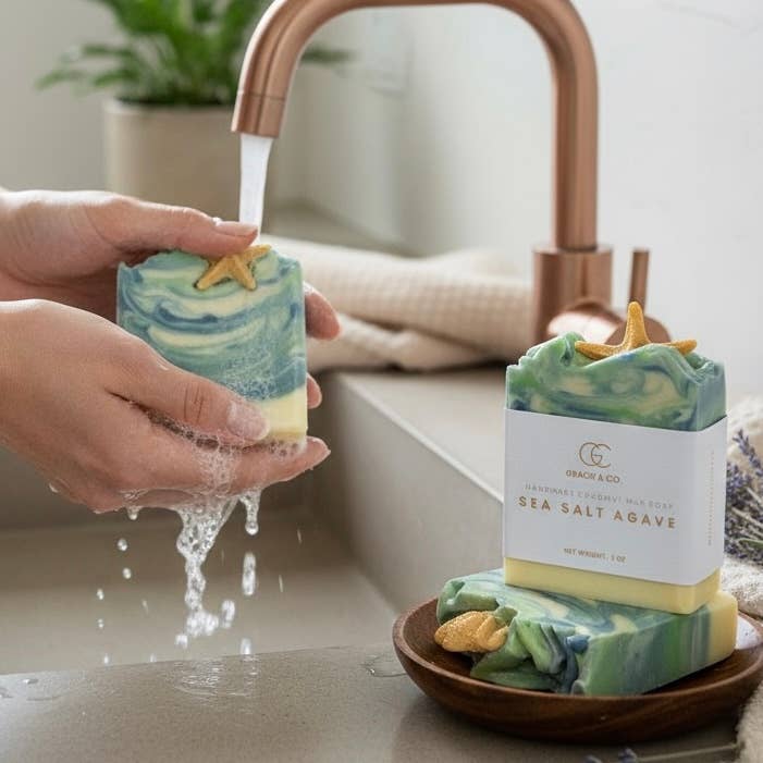 Gracie & Co. 1942 - Wholesale Bar Soap - Sea Salt Agave – Ocean-Fresh Luxury Soap2