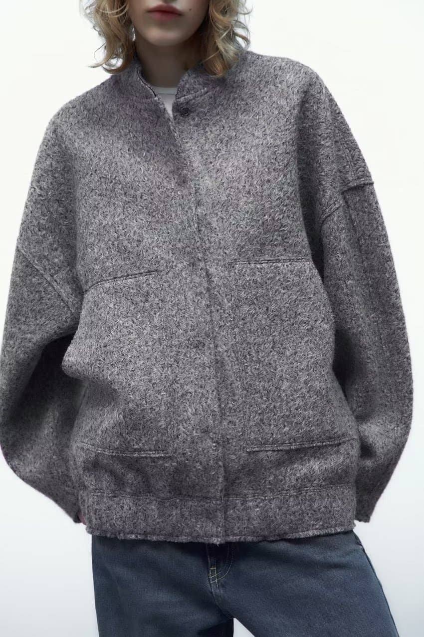 HIDDENBRAND - Wholesale Bomber Jacket - Women's - oversized boxy bomber jacket13