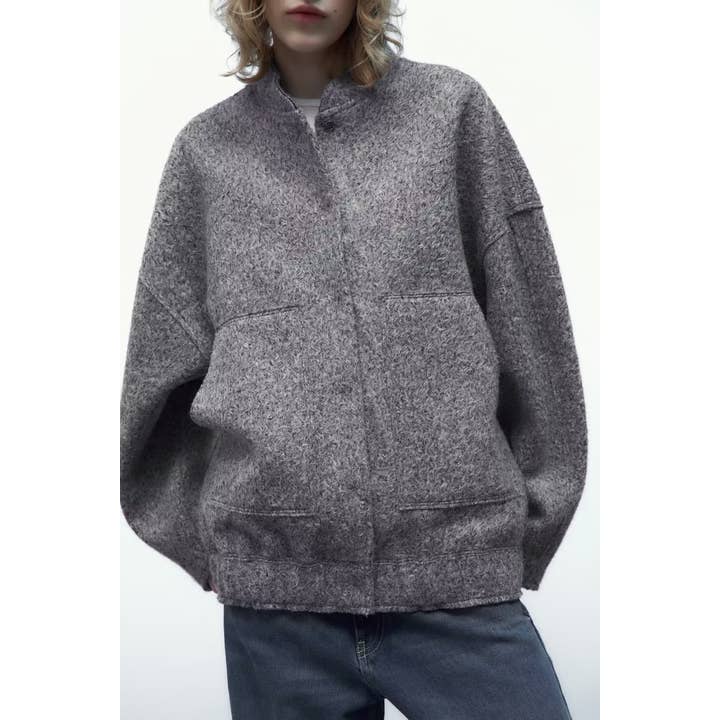 HIDDENBRAND - Wholesale Bomber Jacket - Women's - oversized boxy bomber jacket13