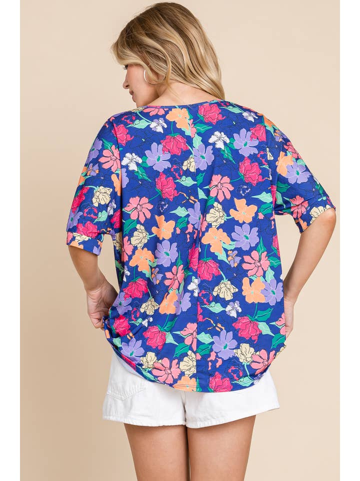BOMBOM - Wholesale Tunic - Women's - TA2108 RELAXED V-NECK TUNIC
