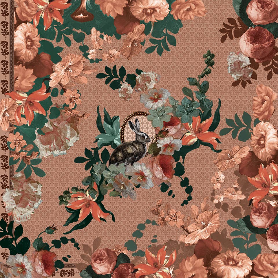 BROKANTE - Wholesale Scarf - Women's - Printed cashmere square 90x90cm RESILIENTE1