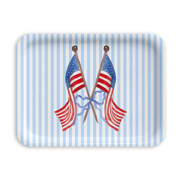Americana Flag Patriotic Serving Tray: Three Sizes for wholesale by The Muddy Dog