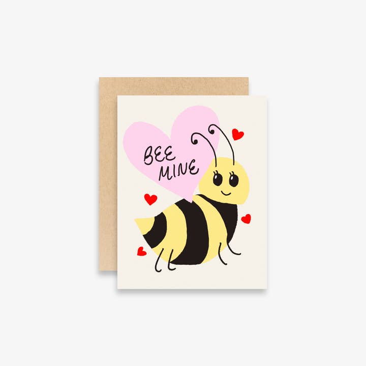 Bee Mine Card for wholesale by Fond Printed Goods