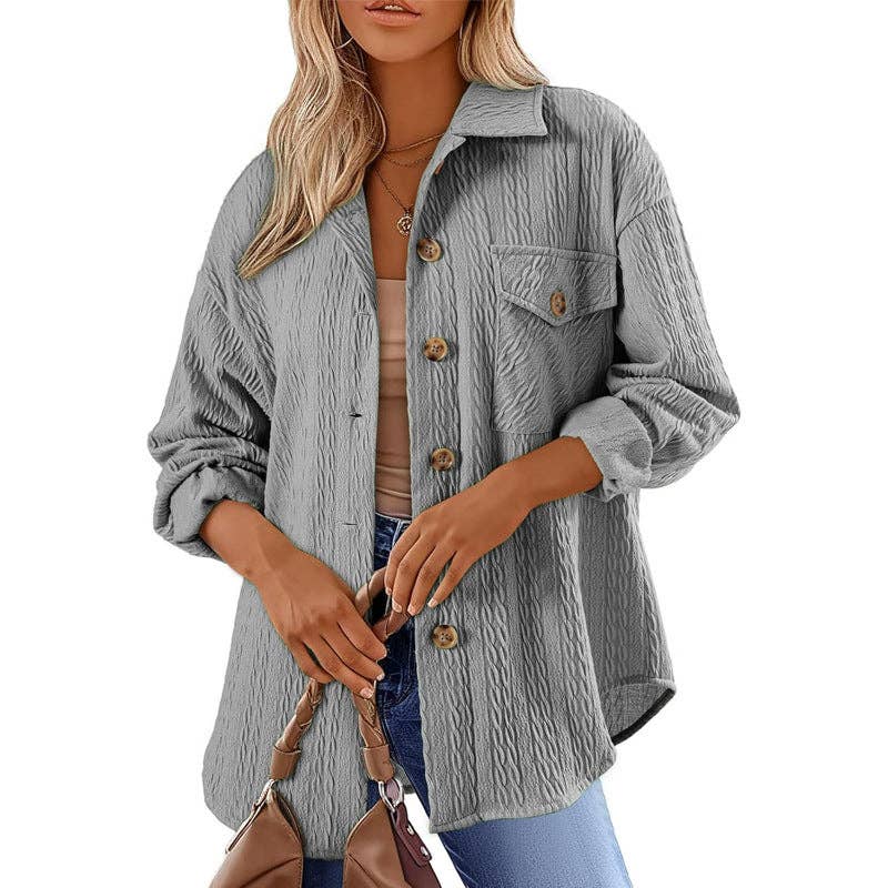 safistyle - Wholesale Button Down Shirt - Women's - Versatile Lapel Long-Sleeve Shirt Top for Women6