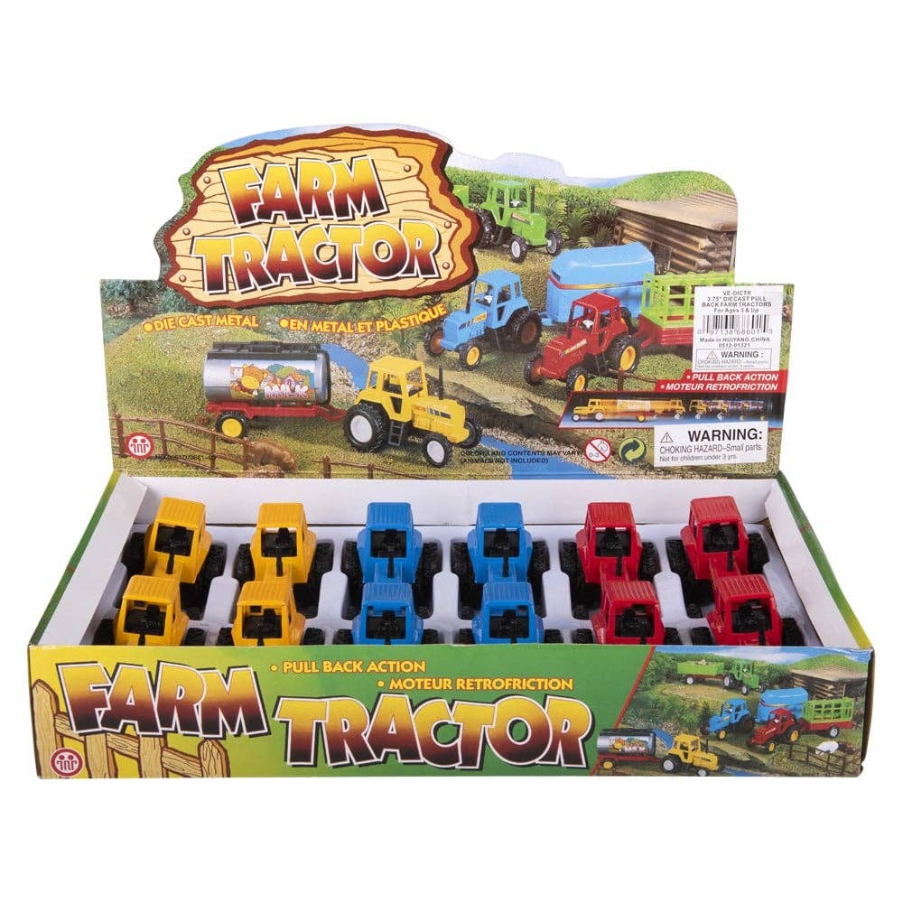 La Luna Bella - Toys - Wholesale Toy Car/Truck - Kids - 3.75" DIE-CAST PULL BACK FARM TRACTORS LLB Car Toys2