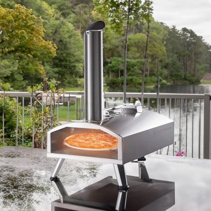 Westinghouse - Wholesale Kitchen Appliance - Westinghouse 12-Inch Dual Fuel Pizza Oven with RotatingStone