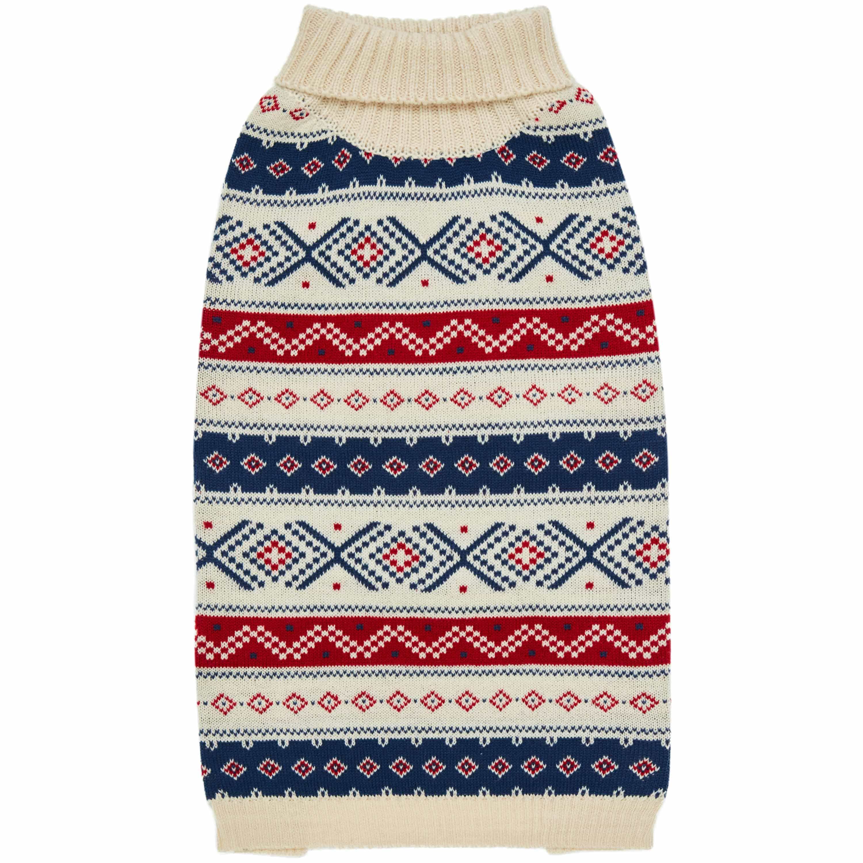 Blueberry Pet - Wholesale Pet Sweater - Dog - Custom-Knit & Dyed Holiday Family Sweater in Cream White3