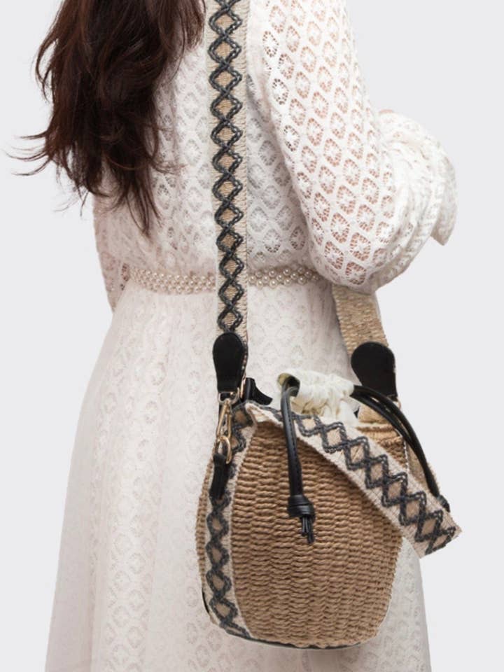 TG10621 Shaina Rattan Bucket Bag for wholesale by MiMi Wholesale