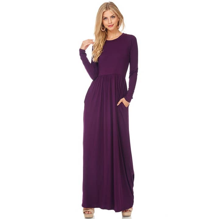 Reborn J - Wholesale Dress - Women's - Basic long sleeve maxi in plus size11