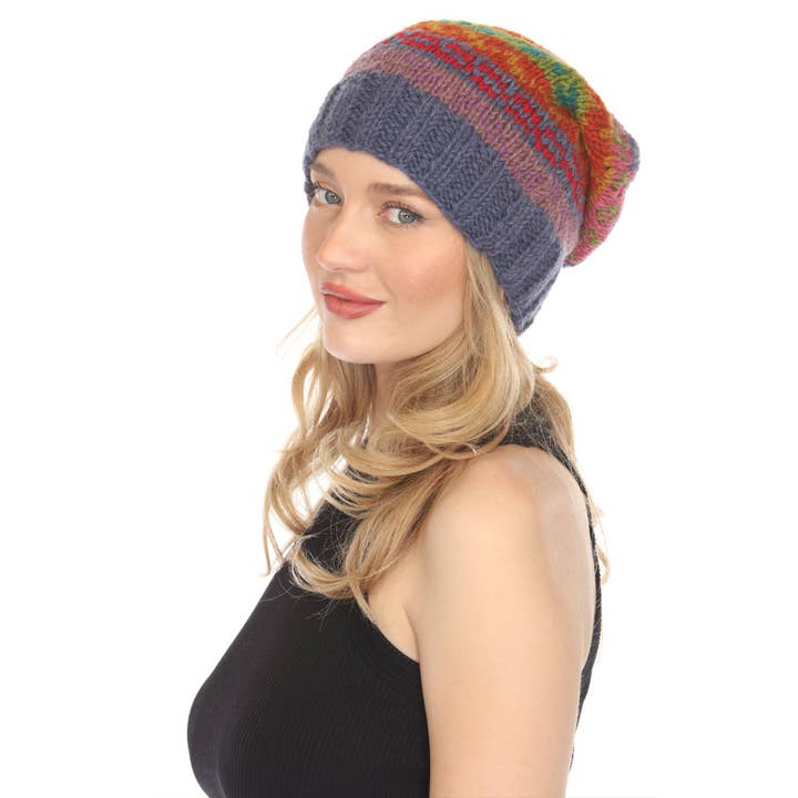 Lakhays Collection Inc. - Wholesale Beanie - Women's - Fair Isle Slouchy Beanie4