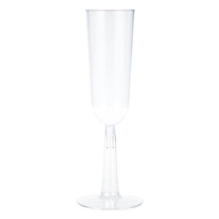 Bulk Party Decor - Wholesale Champagne Flute - Bulk Clear 7 oz Plastic Champagne Flutes (48 per Case)