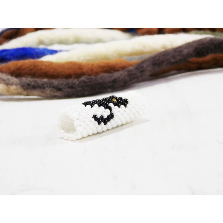 Ninolia – wholesale Pärlor – Svart katt fruktan pärlor 8 mm hål Dreadlock ärm Kattunge Kitty Husdjur Djur Loc Smycken Miniatyr Manschett för hår Peyote Schmuck7