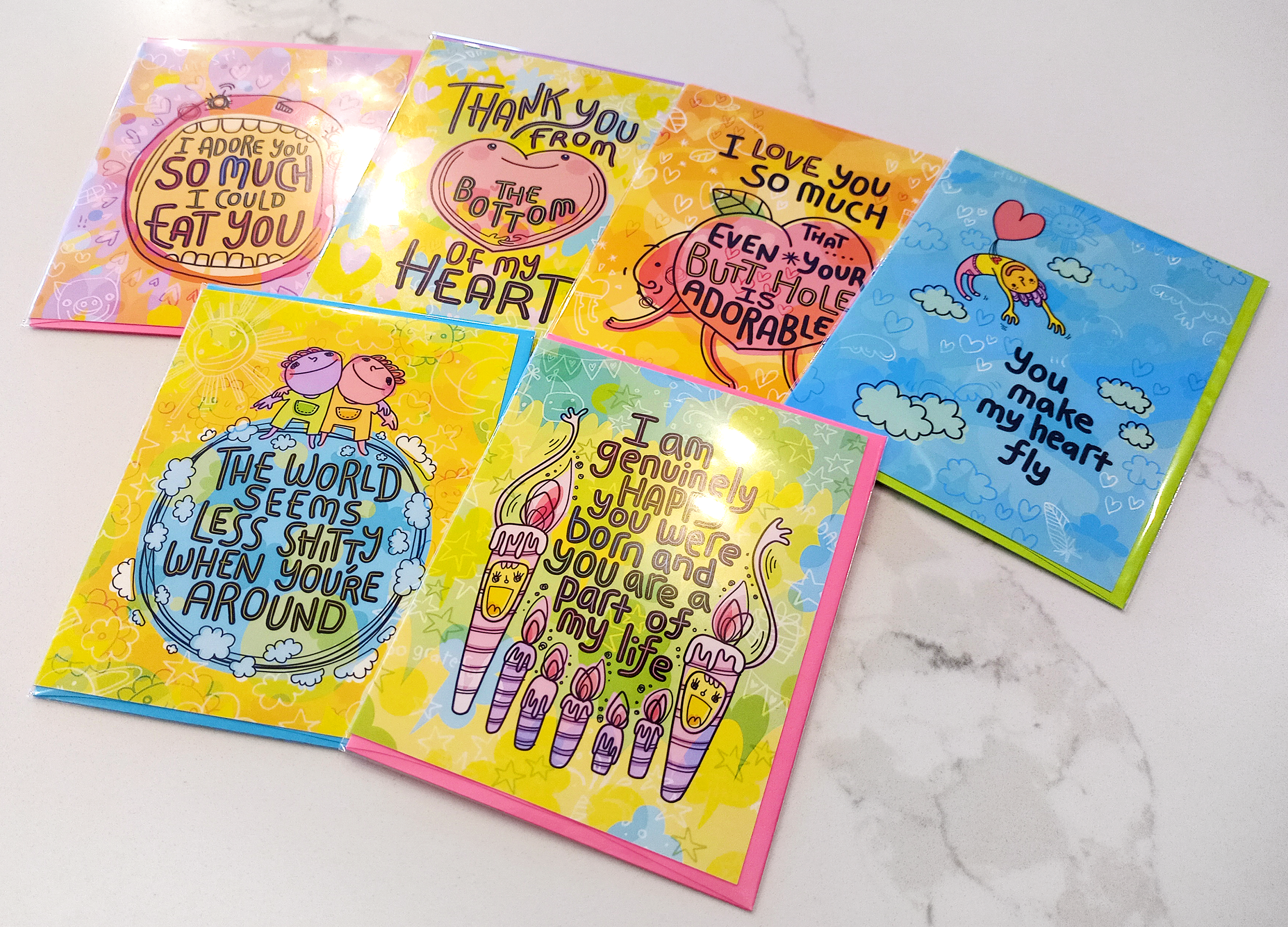 Chika Ando Illustration - Wholesale Love Card - Greeting Card - Butt Hole5