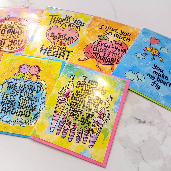 Chika Ando Illustration - Wholesale Love Card - Greeting Card - Butt Hole5