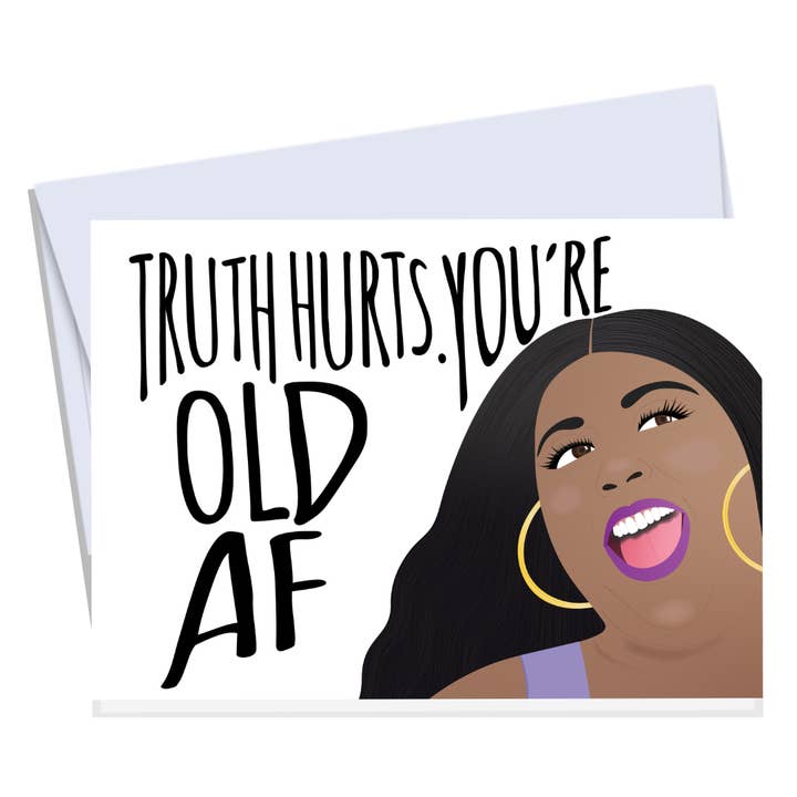 CheerNotes - Wholesale Birthday Card - Truth Hurts | Funny Pop Culture Lizzo | Unique Birthday Card