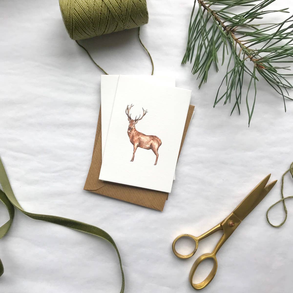 Annie Brougham Paper Goods. - Wholesale Kerstkaartje - Woodland Animal Mini kerstkaart3