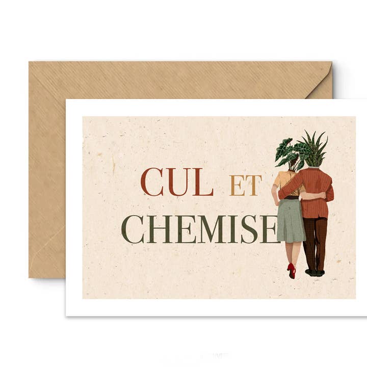 Illustrated Card "Ass and Shirt" – Memère Fougère for wholesale by Memere Fougere