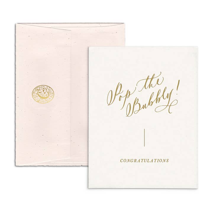 Pop the Bubbly! Congratulations | Greeting Card for wholesale by Ciarra Claire
