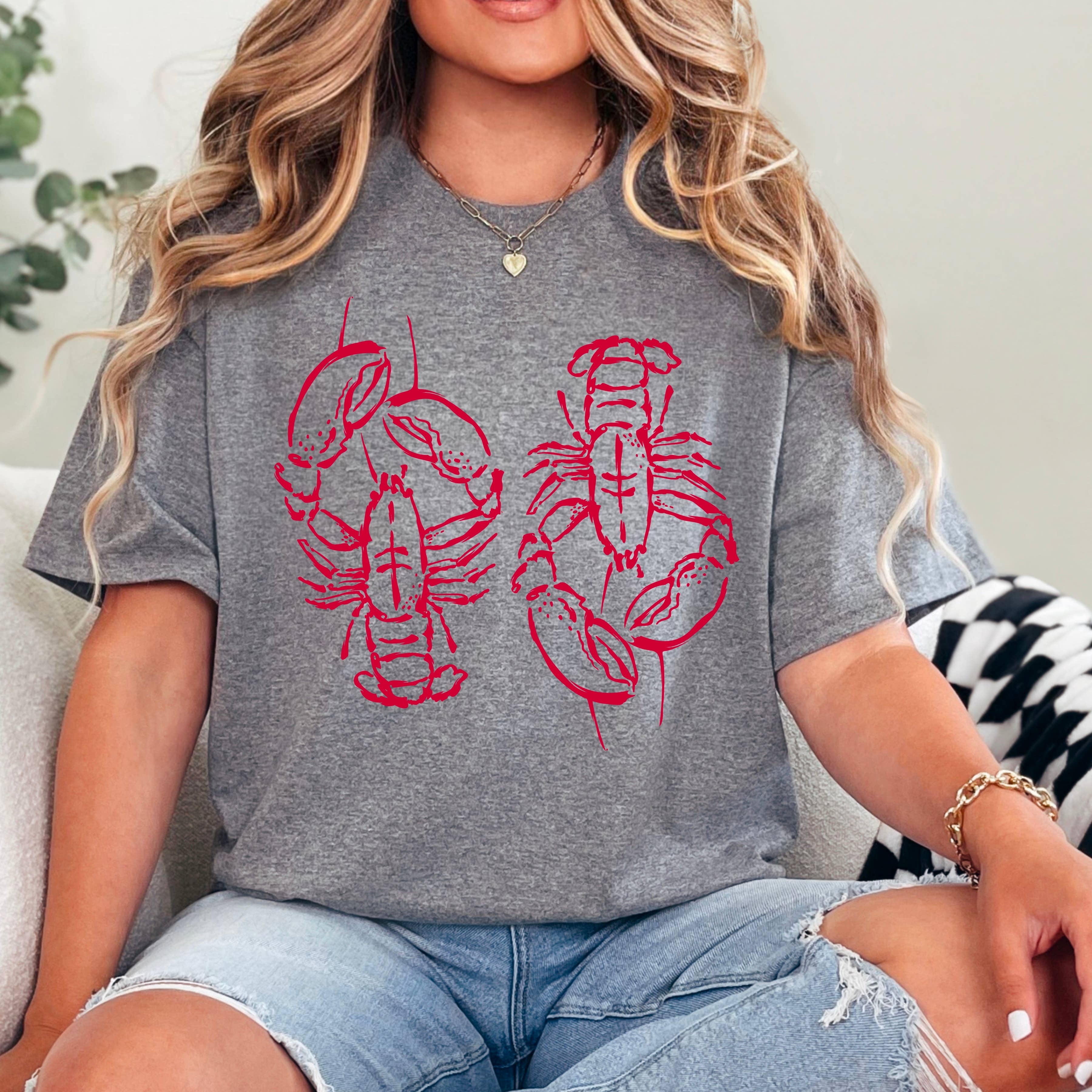 Shoppe SHC - Wholesale T-Shirt (Graphic) - Women's - Spring 2025 Coastal Aesthetic Lobster | Graphic Tee |Gildan 2