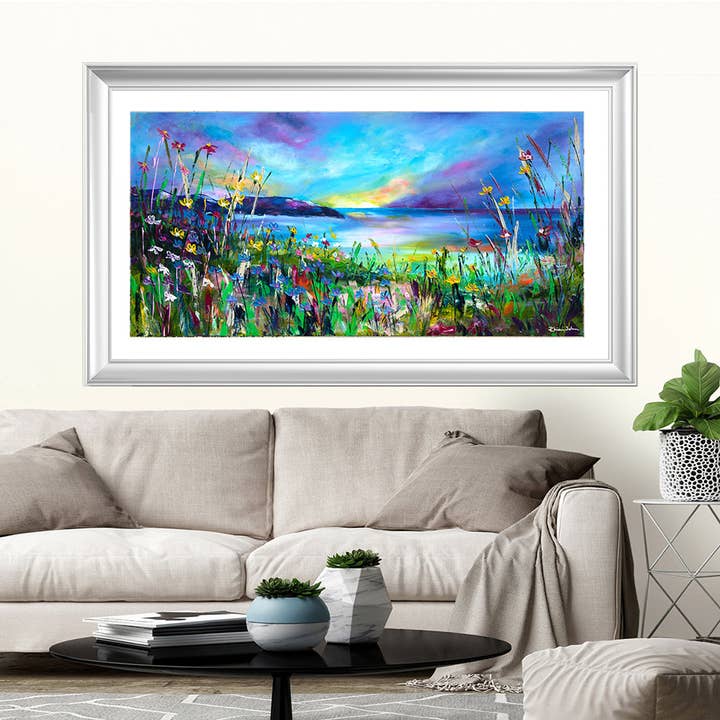 Afdruk op papier van 'Evening Sunset' voor wholesale door Rhian John Paintings