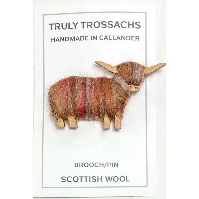 Truly Trossachs - Wholesale Brooch - Highland Cow Brooch Natural Blends1