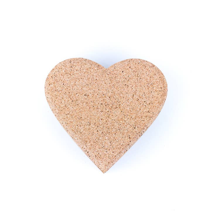 Meninas Bonitas Cork - Wholesale Decorative box - Heart shaped Versatile Cork Keepsake Box L-10583