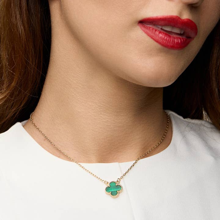 Shell Charm Pendant Necklace with Gold Chain for wholesale by Lilla Haven