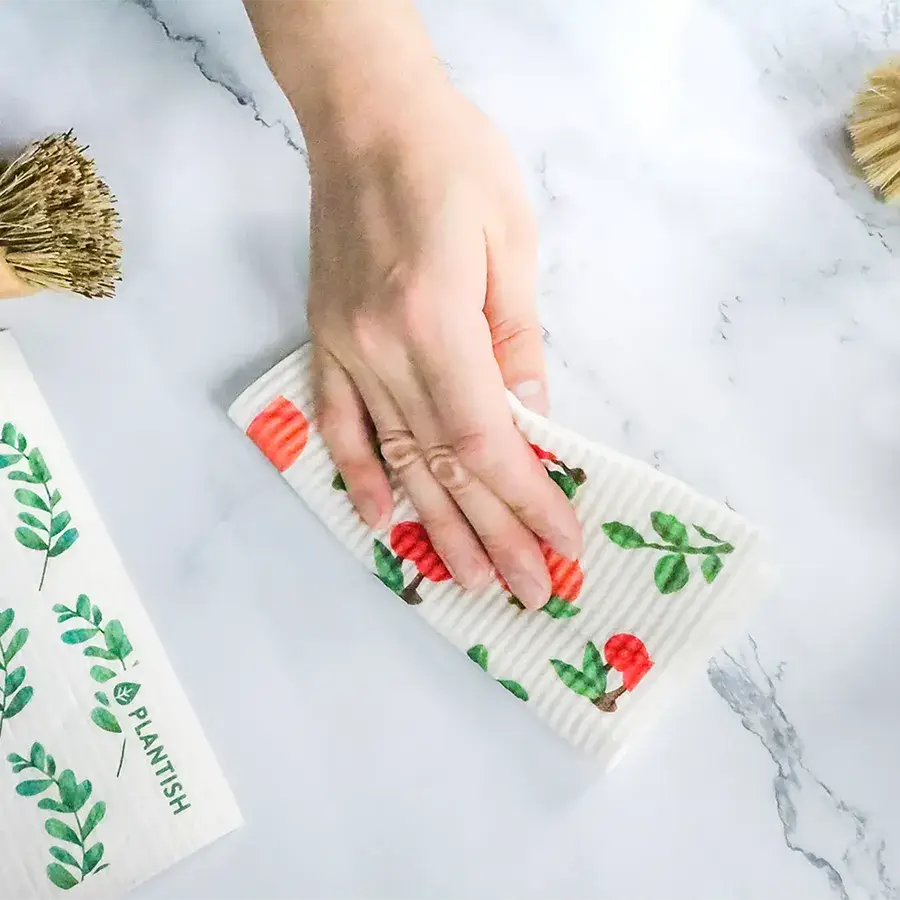 Plantish - Wholesale Dishcloth - Fruity Cuties - Set of 3 Swedish Sponge Cloths7