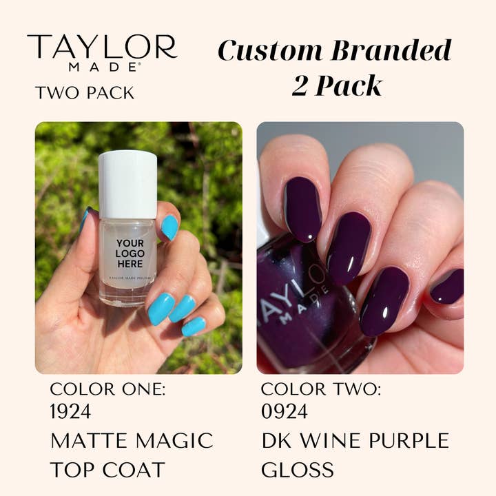 Taylor Made Polish - Vendita all'ingrosso Smalto per unghie - Smalto per unghie personalizzato: confezione da 2 a lunga tenuta + vegano + non tossico208