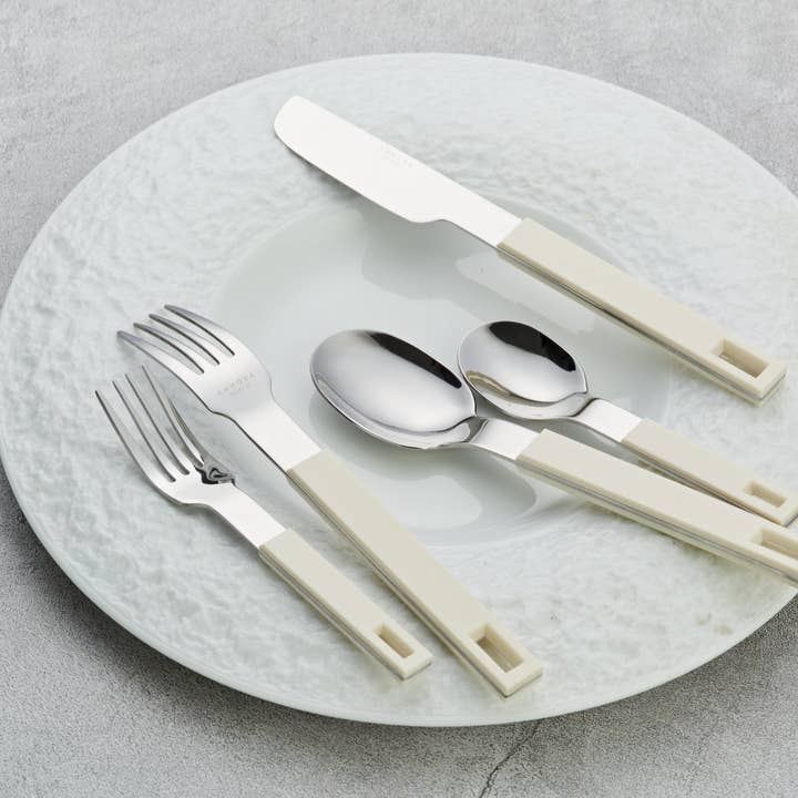 ANNOVA - Wholesale Flatware Set - ANNOVA Block Handle Silverware Set 20 Pieces Color Modern Style Flatware17
