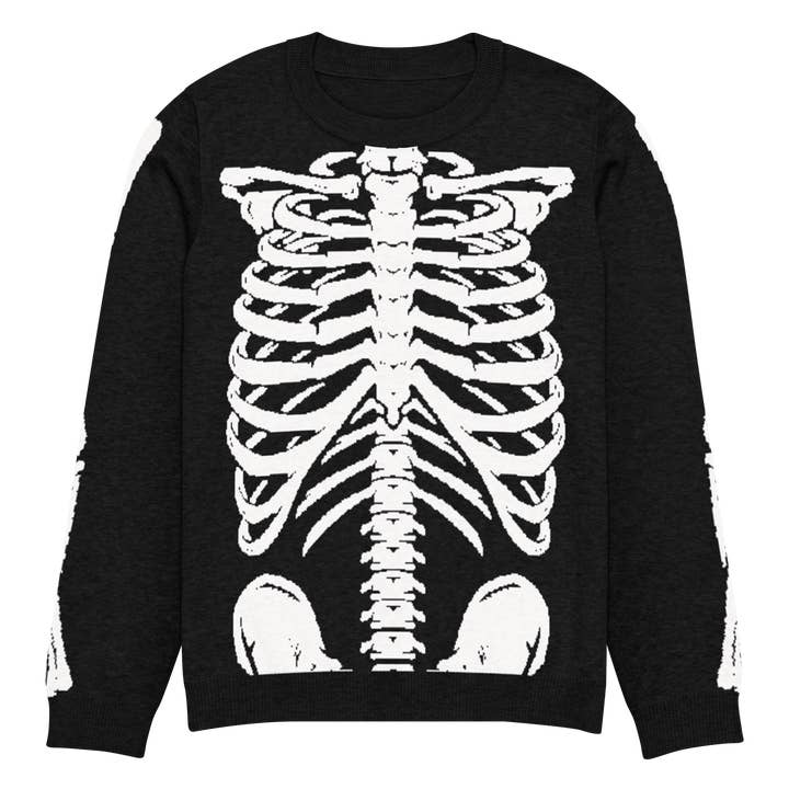 Goth Cloth Co. - Wholesale Graphic sweatshirt – Unisex - Skeleton Squad Knit Crew Neck Sweater6