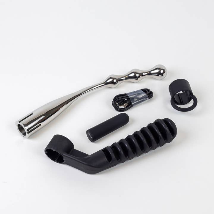 VELVET BRANDS - Wholesale Sex Toy - Slide Unisex Stainless-Steel Metal Vibrator with Easy Handle1