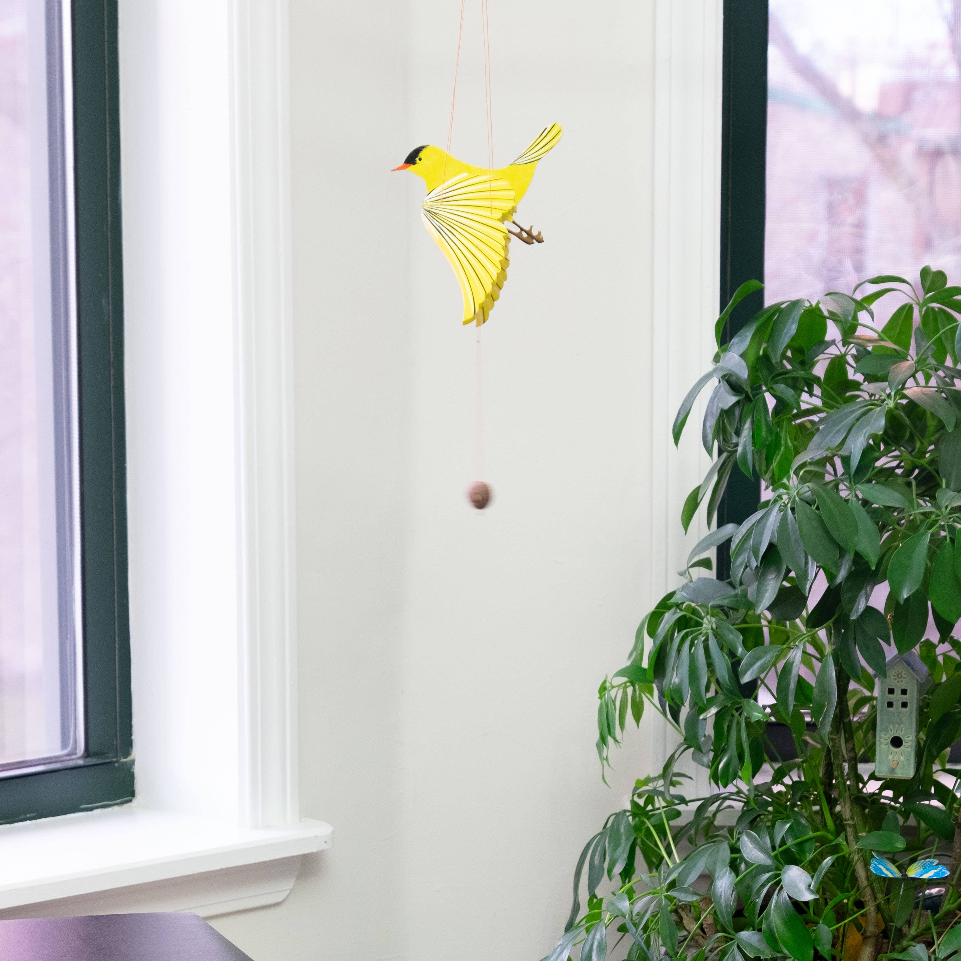 Tulia's Artisan Gallery - Wholesale Mobile - American Goldfinch Bird Flying Mobile3