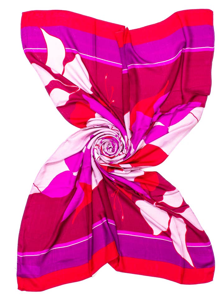 DIGITALTRYCKT STOLA LEAVES, 100% MODAL, 90X180 CM TILLVERKAD I för wholesale av Ayfee