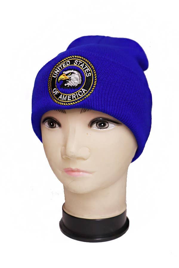 Cap Zone - Venta al por mayor Gorro de lana - Mujer - Gorros largos de acrílico con parches de American Eagle3