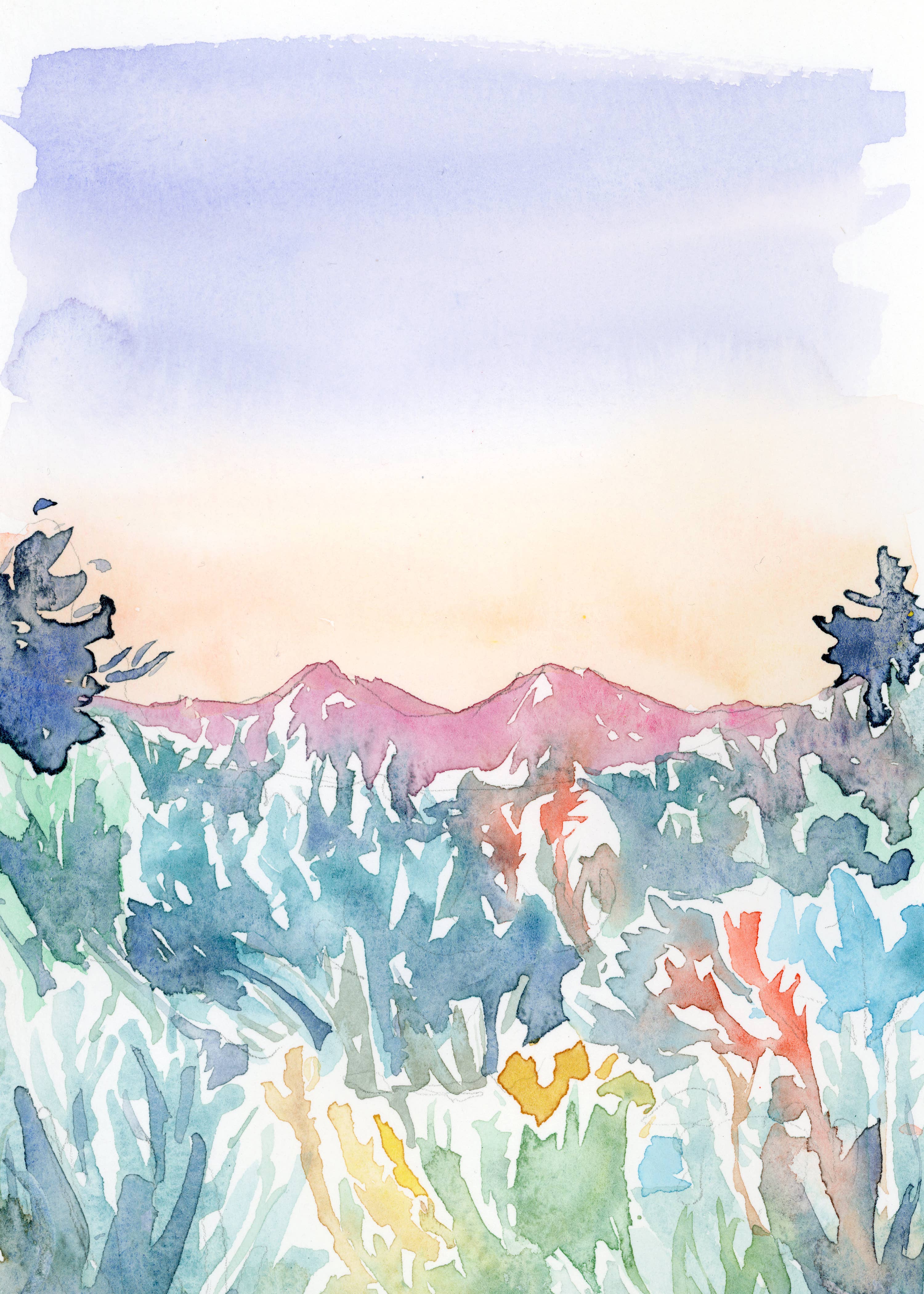 Mel K. Olrich Art - Wholesale Art Print - Southwest Colorado landscape with wildflowers and sagebrush10