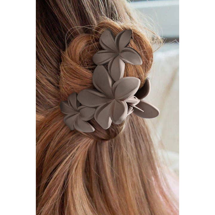 Parchment LDC 3D Flower Plastic Resin Hair Claw for wholesale on Faire