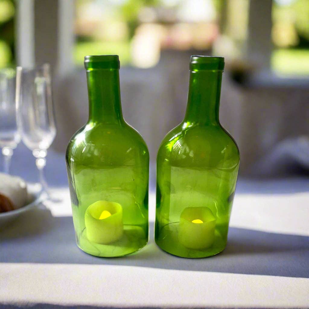 Wine Not Upcycle - Wholesale Decorative Tabletop Object - 750mL Small Recycled Bottomless Wine Bottle2