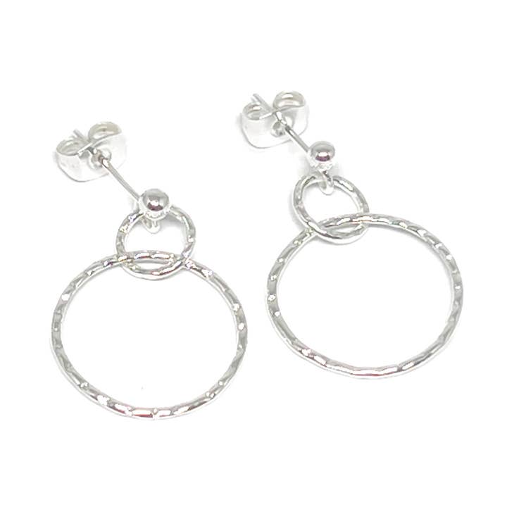 Rowan Circle Earrings - Silver for wholesale by Clementine Jewellery