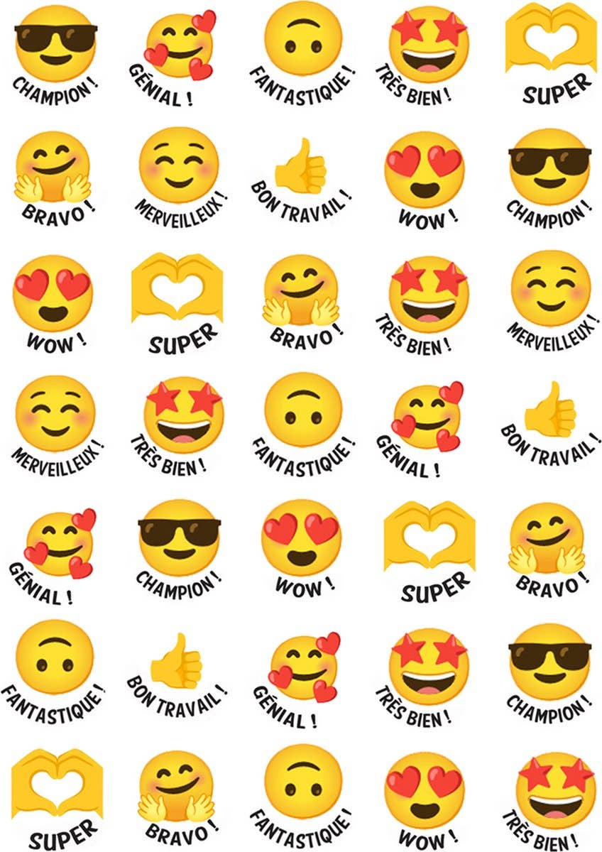 Sticker Varia - Wholesale Sticker - Sticker Sheet French Emoji2