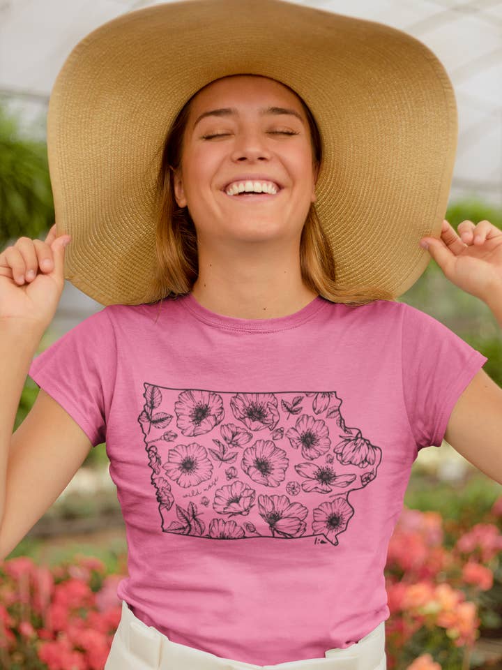 Iowa State Flower Graphic Tee | Spring | Midwest | Customize for wholesale by Rivals Inc. Wholesale