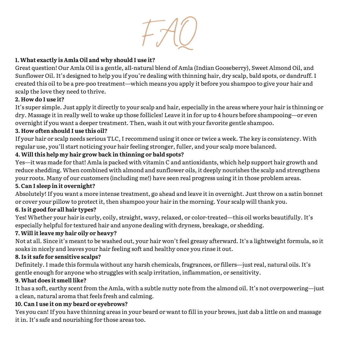 Mia Lynn Naturals – wholesale Hair oil – Ayurvedic Amla Hair Oil, scalp nourishment 8