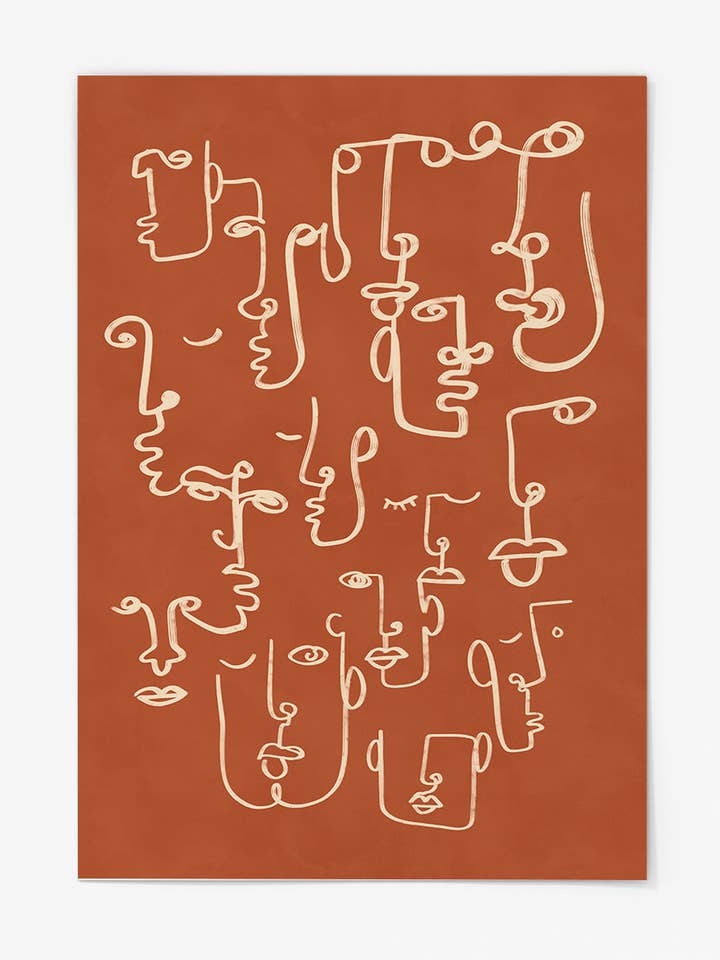 Terracotta meerzijdige afdruk voor wholesale door Collett Studios