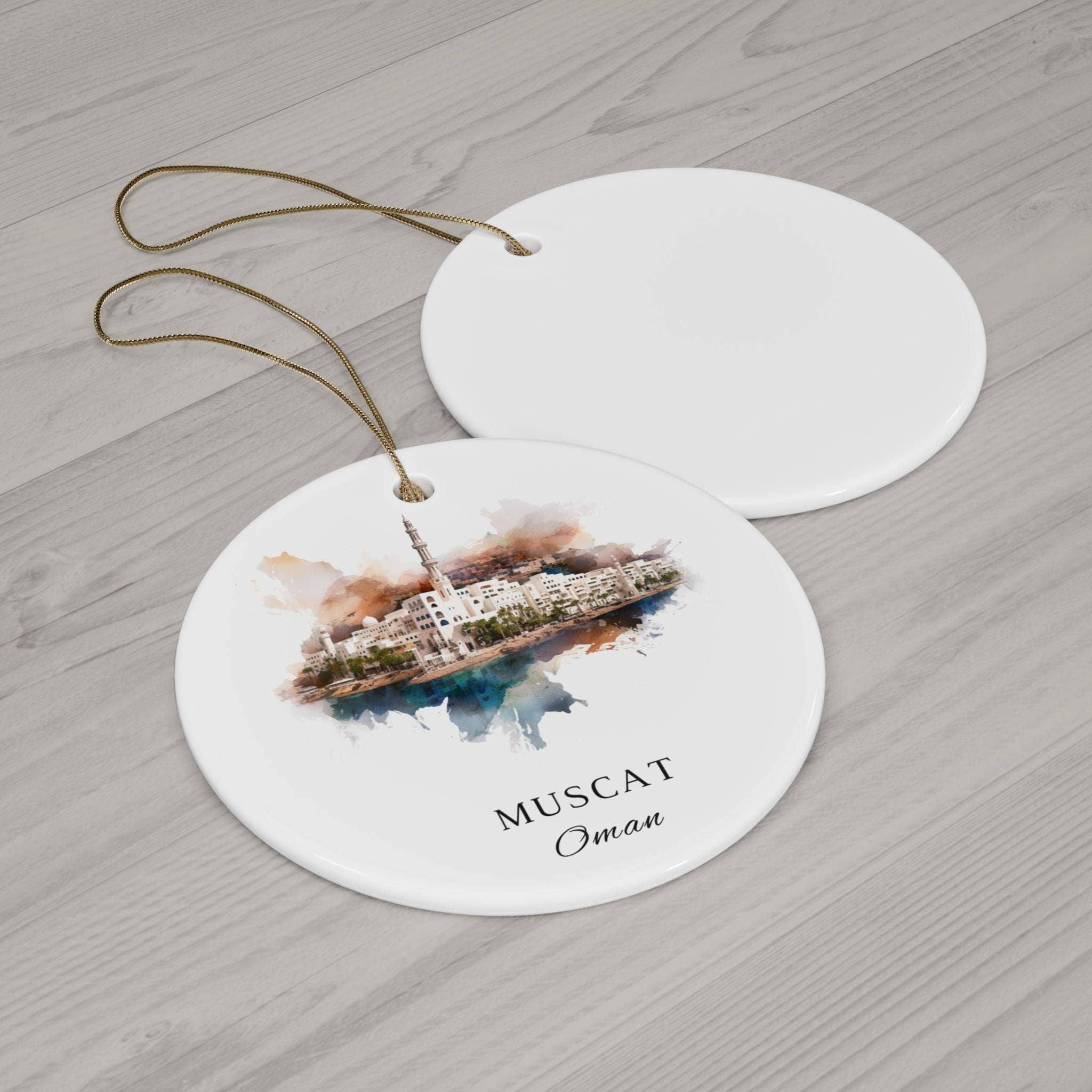 Premium Travel Art - Wholesale Ornament - Muscat Xmas Ornament | Ceramic | Gold String1