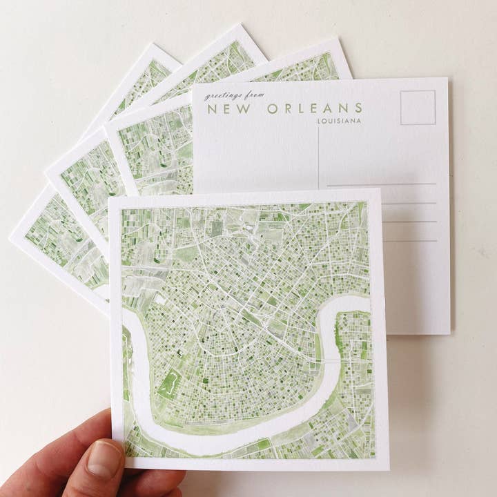 NEW ORLEANS Louisiana Map Postcard for wholesale by Turn-of-the-Centuries