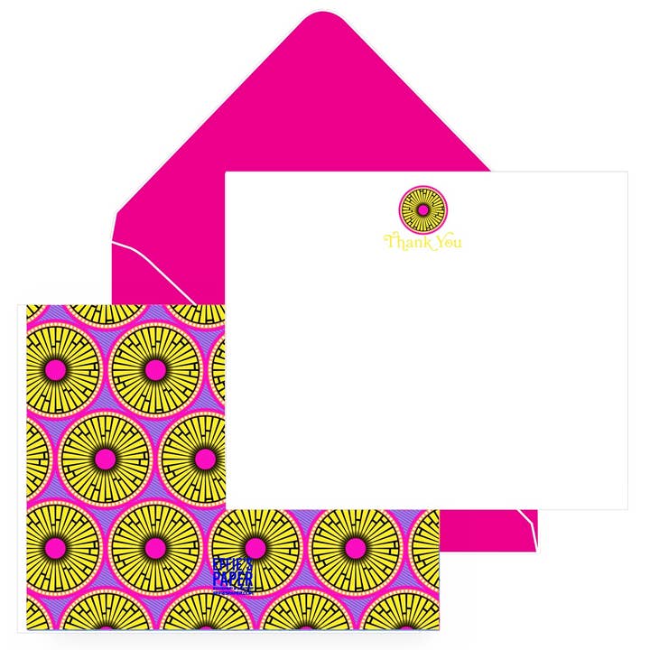 Vokstryk Tak-kort :: Sæt med brevpapir i æske for engroshandel hos Effie's Paper